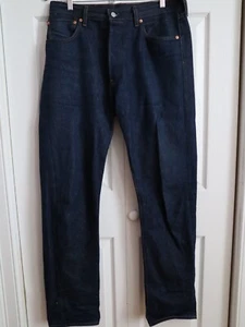 Levi's 501 Herren Denim Jeans Dark Wash Straight Leg Button Fly 34x36 - Bild 1 von 10