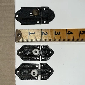 3 Cabinet Catch Cupboard Latch White Porcelain Knob Small - Picture 1 of 7