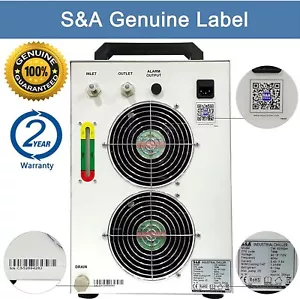 Genuine S&A CW-5000 DG 110V Water Chiller Cool 80W 100W CO2 Laser Tube US Stock - Picture 1 of 11