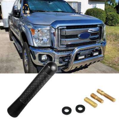 Para Ford F250 Super Duty Carbono 3" Antena Coche Radio AM/FM Mástil Aéreo con Tornillos Foto 1 de 4