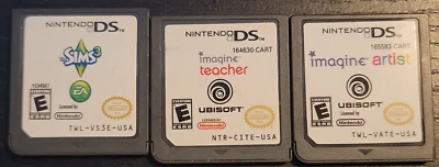 The Sims 3 (Nintendo DS, 2010) and 2 Imagine DS Games Artist and Teacher lot - Image 1 of 2