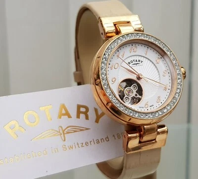 Rotary SWISS MADE Ladies Watch 21 Jewels Mechanical Automatic Project D RRP£390  — 第 1/4 张图片