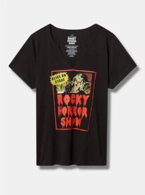 Torrid Rocky 恐怖图片展示衬衫图形黑色全新带标签全新 5X — 第 1/4 张图片