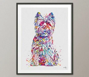 Cairn Terrier Perro Acuarela Cachorro Perro Arte Acuarela Estampado Póster Perro Arte-1519 - Imagen 1 de 5