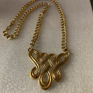 Runway NAPIER Modernist Bold GP Pendant Necklace Chain 26 Inches - Bild 1 von 6