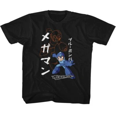 Camisa de juego para niños Mega Man sólida y contorno Foto 1 de 2