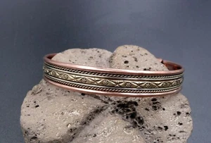 Bracelet magnétique en cuivre avec aimants Anti-Douleurs Rhumatisme Arthrose  - Imagen 1 de 3