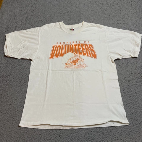 Vintage Tennessee Volunteers Shirt Adult Large White Football Graphic Mens Cover