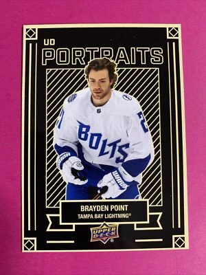 🐶 2022-23 Upper Deck Series 1 Hockey Brayden Point P-5 UD Portraits - Image 1 of 2