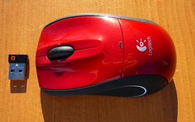 Logitech M505 Wireless Laser Mouse w/ Receiver Metallica Red - VG CONDITION - Image 1 of 4