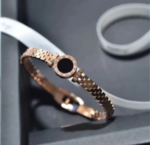 Gold Edelstahl römische Zahlen Zahl Liebe Armband UK Verkäufer - Bild 1 von 7