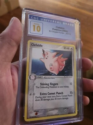 (POP 1) CGC 10 PRISTINE Clefable 36/115 EX Unseen Forces Pokémon Card  - Image 1 of 4