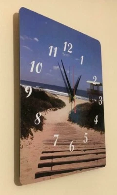 Large Square Personalised MDF Wall Clock Any Photo/Logo/Text or Image. Christmas - Image 1 of 4