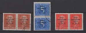 (WH22783) DUTCH NEW GUINEA, 1950, NVPH 22/24 IN PAIRS, USED, CV € 90, SEE SCANS - Picture 1 of 2