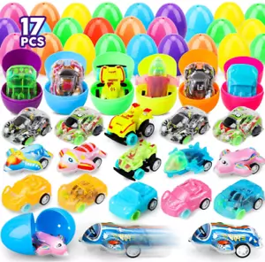 Easter Eggs for Kids with Easter Pull Back Car, Easter Egg Filler, Party Favor - Picture 1 of 9