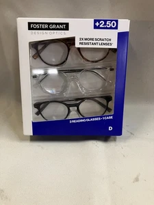 Foster Grant Reading 3 Pack- Glasses +2.50 1908281 - Picture 1 of 2