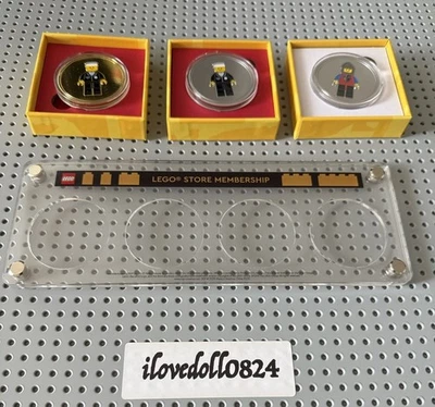 Lego 2024, 2025 coin & holder , Gold &  Silver membership in Lego Korea store. - Image 1 of 2