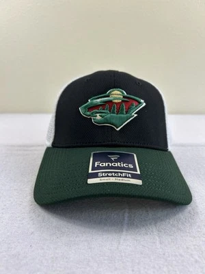 Minnesota Wild NHL Fanatics Men’s Black, Green & White Flex Fit Hat - Sm/Med - Image 1 of 4