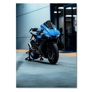 Yamaha R1 Motorrad Kunstdruck #010 - Eine Hommage an Geschwindigkeit und Präzision - Bild 1 von 11