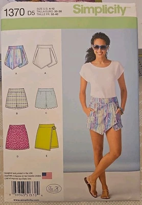 Simplicity # Shorts, Skorts & Skirts Pattern Misses' Sz  4 To 12 Uncut EU 30-38 - Image 1 of 3