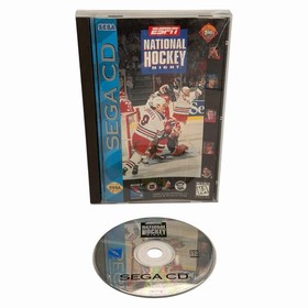 ESPN National Hockey Night (Sega CD, 1994) Complete w/ Manual + Reg Card Tested