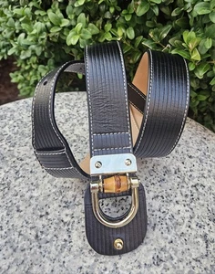 J McLaughlin Blac Leather Belt Size : Medium - Picture 1 of 16