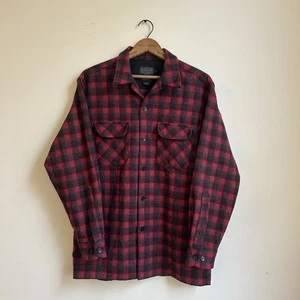 Men’s Pendleton Original Board Shirt Sz S Wool Shadow Plaid Loop Collar - Picture 1 of 10