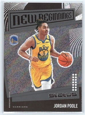 2020-21 Panini Status New Beginnings Jordan Poole Rookie Golden State Warriors - Image 1 of 2
