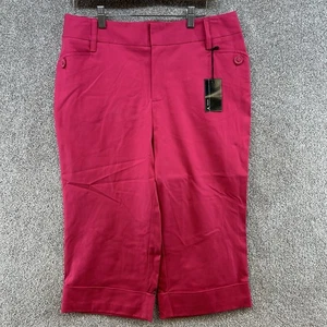 Venzia Women's Capri Pants Size 14 Pink High Rise Cuffed Lane Bryant - Picture 1 of 12