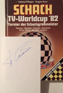 Boris Spasski Signiert Pfleger Schach signed Unterschrift Signatur Autogramm - Picture 1 of 2