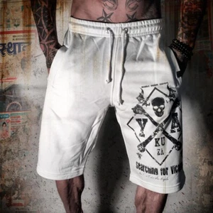 Yakuza Shorts Uomo Felpa Pantaloni Corti Jogger JOK635 Colore Bianco - Foto 1 di 2