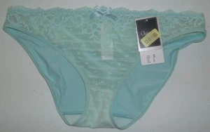 Chantelle Sz Small semi-sheer lace Bikini/Panty Brief Rive Gauche 3087 Aqua NWT - Picture 1 of 3