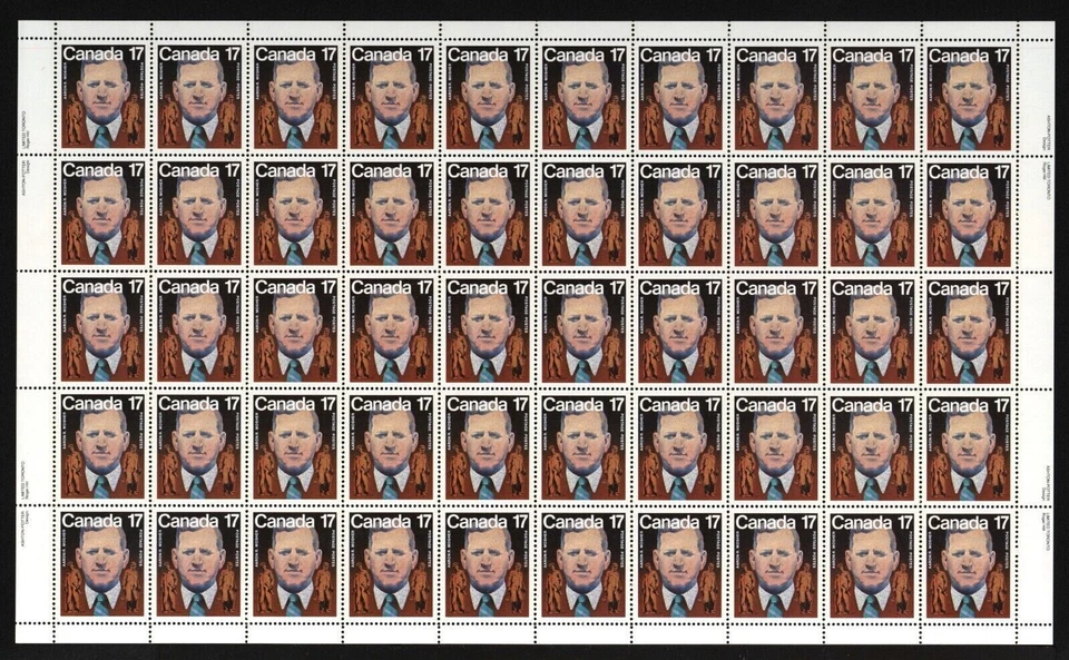 Canada Stamps — Full Pane of 50 — 1981, Aaron Mosher #899 / MNH - Image 1 of 1