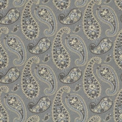 Waverly CAFTAN PAISLEY Grey MOONSTONE Upholstery Drapery Pillow Sew Fabric BTY - Image 1 of 4