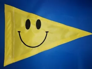 Custom Smiley Gesicht DREIECK Flagge Sicherheit ATV UTV Trike Fahrrad Kajak Spielhaus - Bild 1 von 15