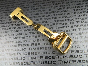 18mm 16mm 12mm Stainless Deployment Buckle Folding Clasp CARTIER Yellow Gold - Picture 1 of 10