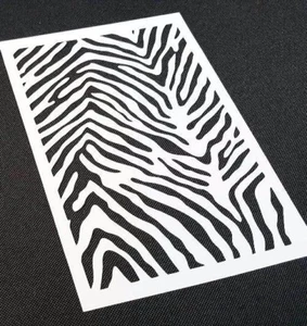 Stencil aerografo modello zebra riutilizzabile decorazione vernice artigianale mylar - Foto 1 di 3