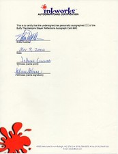 Signed Contract ELIZA DUSHKU Inkworks AUTOGRAPH Certification Witnessed BUFFY