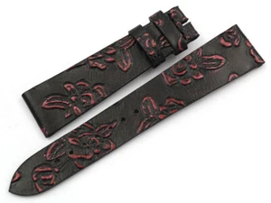 New Handmade Black Leather Watch Strap Made In Italy Genuine Leather Unisex - Picture 1 of 9
