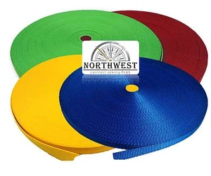 Heavy Nylon Webbing Strapping 1 to 50 yard lots- 3/8", 1/2" & 5/8" Widths - Picture 1 of 16