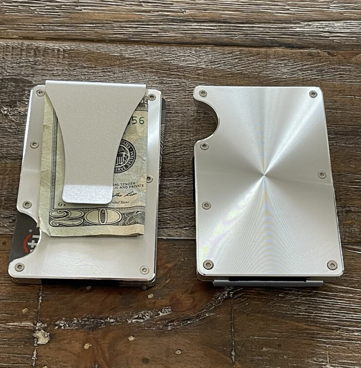 Aluminum Shiny Minimalist RFID Blocking Slim Wallet with Money Clip *Per Wallet - Image 1 of 1