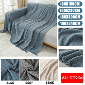 Chenille Retro American Sofa Towel Cover Throw Rug Couch Lounge Cloth Decor - Picture 1 of 17