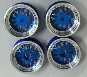 Dhawk CNC RC10DS Vintage Aluminum Wheels Blue For Team Associated RC10DS - Picture 1 of 1
