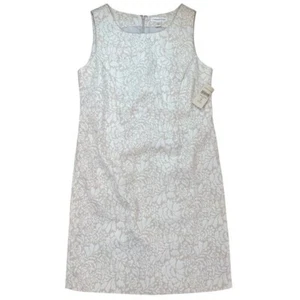 NWT Coldwater Creek Women's dress Petite 8 Floral Jacquard Midi Party Cocktail - Picture 1 of 8