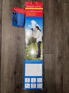 Sunpak 6601TM 2-in-1 Tripod/Monopod for Cameras & Camcorders - Picture 1 of 4