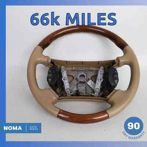 97-00 Jaguar X100 XK8 XJR XJ8 Steering Wheel w/ Switches Beige HJA9181JD OEM 66k - Picture 1 of 22