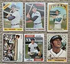 Bill Freehan Detroit Tigers 6 Diff Topps 1966 1970  72 73 74 76 EX Or Better