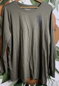 Camisa Jersey Torrid Talla 1 EE. UU. 1X Súper Suave Verde Oliva Manga Larga Slub Nueva con Etiquetas - Imagen 1 de 4