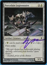Porcelain Legionnaire New Phyrexia NM Common Artist Signed CARD (s1878) ABUGames