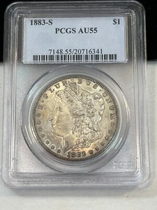 1883-S Morgan Silver Dollar PCGS AU55 Cert# 20716341 - Picture 1 of 4